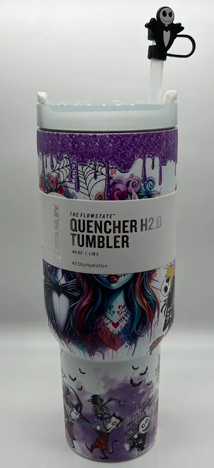 Stanley Nightmare Before Christmas Glow in The Dark 40oz Quencher + Gift Set Box