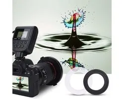 Draagbare Professionele Fotografie LED Makroring Flitslicht met Dimbare Verlichting, 3 Filters en 8 Adapterringen voor Nikon Camera's