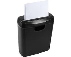 Intelectro Papierversnipperaar - De Perfecte Shredder voor Thuis en op Kantoor - Veelzijdige Versnipperaar - Stille Werking - Overhittingsbeveiliging - Versnipper Papier en Bankkaarten - Zwart - Levering Sneller dan Aangegeven!