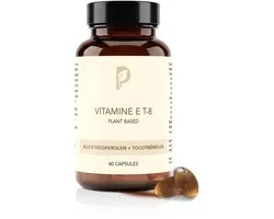 Plant Based Body – Vitamine E – 400 IE – Alle 8 Tocoferolen & Tocotriënolen – Complete Formule E-8 – Ondersteunt Huid en Cellen – 60 Vegan Capsules