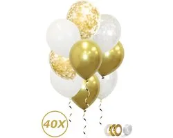 Ballons Or Confettis Décoration Anniversaire Abraham Witte Hélium Ballons Décoration Mariage Sarah - 40 Pièces