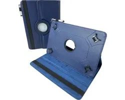 Étui universel pour tablette 10 pouces - Rotatif à 360° - Bleu foncé Convient pour : Teclast/ Huawei/ Blackview/Asus/ Lenovo/ Fusion/Vankyo/Fire/ DOOGEE/Hipad/ Xiaomi/BOOX/PRITOM/ TCL/ OPPO Android Pad Tablettes