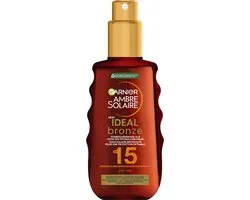 Garnier Ambre Solaire Ideal Bronze Zonneolie SPF15 - Optimale Bruining & Gemiddelde UV-bescherming - 150 ML