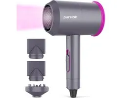 Purelab Föhn met Diffuser 2000W - Ionische Haardroger met Coolshot Technologie - Hair Dryer met 3 Standen - Krullen - Haarföhn Zwart