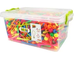 K'nex bouwset Meli Stik Neon 1200dlg educatief constructiespeelgoed.
