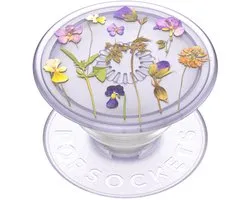 PopSockets PopGrip Plant - Bouton et support pour téléphone - Fleurs violettes