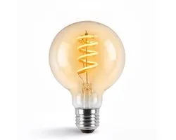 Zigbee E27 spiraal filament lamp G95 - Dual White - 4W - Amberkleurig - Smart lamp - Slimme Zigbee lamp