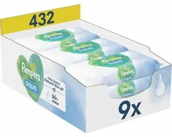 Pampers Billendoekjes Harmonie Aqua 9x48 = 432 stuks