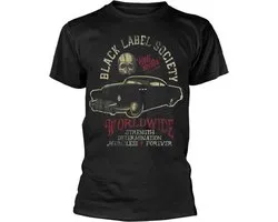 Black Label Society Heren Tshirt -S- Hell Riding Hot Rod Zwart