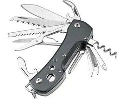 ZwaerD - Multitool Zakmes- 13 IN 1 Multitool - Outdoor - Roestvrijstalen Reparatie Tools - Zwart