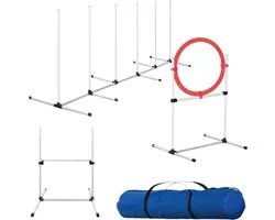 Agility voor de Hond - Complete Set inclusief Draagtas - Training van Honden - Honden Slalom - Agility Set voor Honden