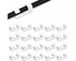 Consumerce® 80 Stuks Witte Kabelclips Zelfklevend – Kabel Organiser – Kabelgoot – Kabelbinders – Kabelslot -Bureau Organisers – Organizer – Kabelgoten – Cable Management – Clips – Binders