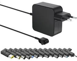 Universele Laptop Adapter - Oplader 45W/65W/90W - Voedingsadapter / Oplader geschikt voor HP, Toshiba, Asus, Acer, Lenovo, Dell, Samsung, Sony - 2 Meter - Zwart