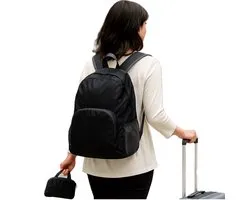 Sac à dos pliable - Sac à dos de jour ultraléger et imperméable - Sac à dos de randonnée en nylon pour les Voyages, le Camping et plein air - Compact, durable et léger - 30 L - Zwart - Unisexe