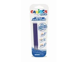 Recharge Carioca Oops, moyenne, bleue, blister de 3 pièces
