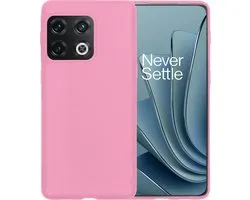 OnePlus 10 Pro Case Siliconen Case Cover - OnePlus 10 Pro Case Cover Case Siliconen - Rose Clair