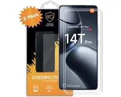2-Pack MobyDefend Screenprotectors - Geschikt voor Xiaomi 14T Pro - Case-Friendly Screensavers - Gehard Glas