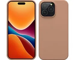 kwmobile phone case pour Apple iPhone 14 Pro Max - Coque avec revêtement en silicone - Coque pour smartphone en cappuccino