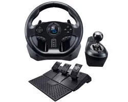 Subsonic GS850-X Noir USB Volant + pédales PlayStation 4, Xbox One