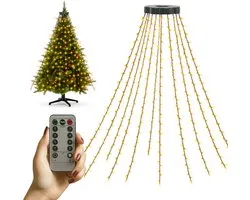 Giftmas Kerstboom Kerstverlichting Ring - Lichtslinger - Kerstversiering - Ring verlichting voor Kerstboom - Lichtsnoer - Kerstboom Lampjes Slinger - 280 LED Kerstlampjes - Kerstdecoratie
