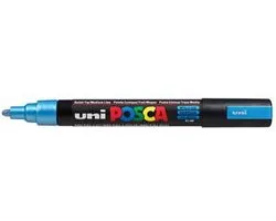 Uni POSCA paintmarker PC-5M, 1,8 - 2,5 mm, blauw metaal 6 stuks