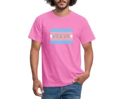 Love Is Love Transgender Pride Statement T-Shirt Heren