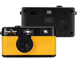Campsnap Digitale Camera - Schermvrije Retro Fotocamera - 8 Megapixel - 2000 foto's - Minimalistisch Vintage Design - Met Flits - Oplaadbaar - 4GB - Geel