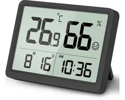 DOOMAY Digital Thermometer Indoor Hygrometer: Accurate Temperature Monitor with Large LCD Figures, Small Calibrated - ShopVlot