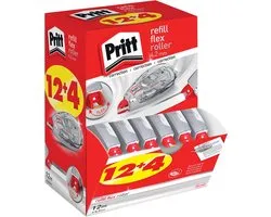 Pritt Refill Roller Flex Value Pack 12+4 | Lot de 16 Recharges pour Roller de Colle Repositionnable | Pour Papier, Carton et Loisirs Créatifs | Format Économique