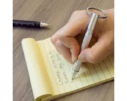 Kikkerland 5-in-1 Mini Multitool Pen - Balpen - Sleutelhanger - Liniaal - Gleufkop schroevendraaier - Kruiskop schroevendraaier
