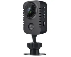 DrPhone VisionCore Mini -Caméra corporelle HD 1080P - Caméra de sécurité avec détection de mouvement et vision nocturne + Micro SD 128 Go