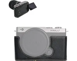 Beschermende Camera Case voor Panasonic LUMIX S9 - Half Case met Zachte Microfiber Binnenkant, Retro PU Leer en 1/4"-20 Draadgat voor Spiegelreflexcamera