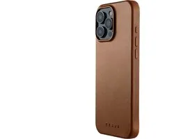 Mujjo - Full Leather Mag Case geschikt voor iPhone 16 Pro Max Hoesje - tan brown | tan brown