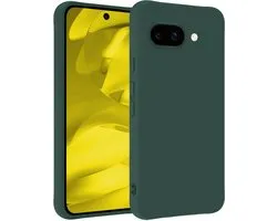 Hoesje - Geschikt voor Google Pixel 9a - Sterk & Shockproof - Hoes Cover - Siliconen Case - Telefoonhoesjes - Donkergroen
