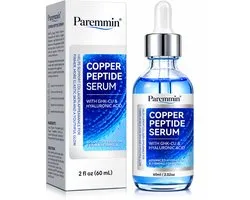 GHK-CU Copper Peptide Serum (60 ml) – Pour la production de collagène & avec de l'acide hyaluronique - Anti-âge