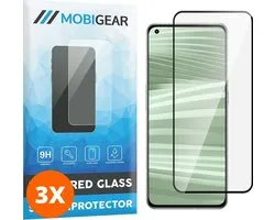 Mobigear Screenprotector geschikt voor Realme GT2 Pro Glazen | Mobigear Premium Screenprotector - Case Friendly - Zwart (3-Pack)