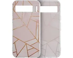 Coque iMoshion adaptée à la coque en Siliconen Google Pixel 8a - Coque iMoshion Design - Rose / Graphique Pink