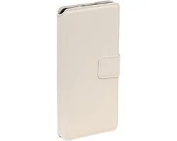 Wit Samsung Galaxy J7 2015 TPU wallet case booktype hoesje HM Book