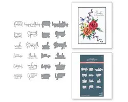 Spellbinders BetterPress Plate & Snijmal - Sentiments - 24 st.
