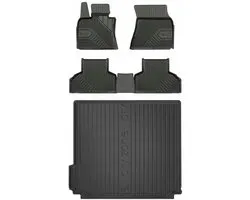 Ensemble de Protection Intérieure Premium: Ensemble de Tapis en Caoutchouc No.77 + Tapis de Coffre DryZone - Adapté pour BMW X5 (F15) 2013-2018 - TPE - Zwart - FROGUM
