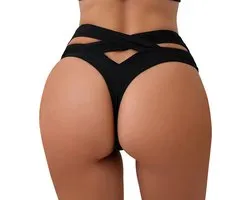 Bikini string brésilien taille basse - Maillots de bain érotiques - Slip de bain - Sexy - Dos semi-transparent - Bonne qualité - Bas de bikini uniquement