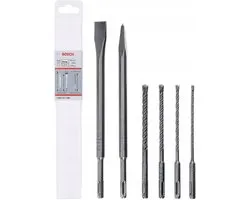 Bosch Professional SDS Plus-5 Set: 4 Boren & 2 Beitels