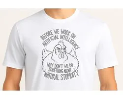 Why Don't we do something about Naturel Stupidity - T Shirt - Sarcastic - GoodVibes - Sarcasm - Funny - Gift - Cadeau - Sarcastisch - SarcastischeVibes - schattig - lief - feelgood