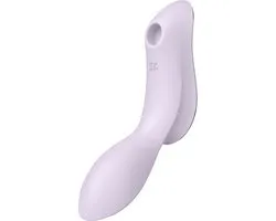 Satisfyer Curvy Trinity 2 Violet - Vibromasseur à pression d'air - 3 en 1 - 12 modes de vibration - 11 cartouches à pression d'air - Rechargeable - Stimulateur de clitoris - Sextoy pour femme