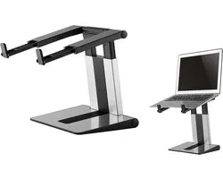 Neomounts NSLS200 Laptopstandaard 10-17" - max 5 kg - h 20.7-26.7 cm - opvouwbaar - compact - universeel - zilver