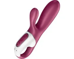 Satisfyer, Bluetooth Rabbit, Hot Bunny, 17,5 cm, met app, met warmtefunctie, 2 motoren, gemaakt van siliconen