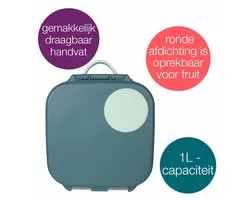 b.box Mini boîte à lunch | Boîte Bento à 3 compartiments (dont 2 étanches) | Idéal pour les tout-petits, déjeuners et Snacks pour les Enfants | Pour un fruit Heel | Sans BPA