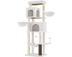 Feandrea PCT182W02 - Arbre à chat 175 cm - 2 paniers - 2 niches - 5 griffoirs