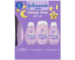 Johnson's Baby Sleepy Time Gift Set - Bedtime Bath, Calming Lotion & Baby Shampoo - Baby Verzorgingsset met NaturalCalm Aroma's voor Ontspannende Bedtijdroutine
