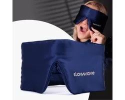 Slowwave Premium Silk Sleep Mask, zijde, donkerblauw